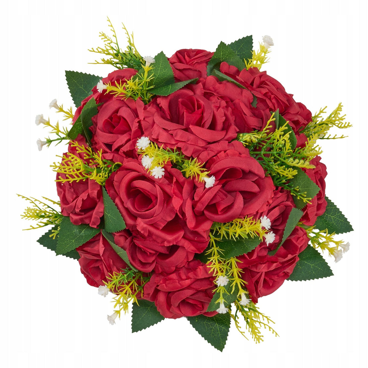 VEVOR PREMIUM ARTIFICIAL FLOWER BALLS 10 PCS 240X240X120 MM RED DECORATIONS