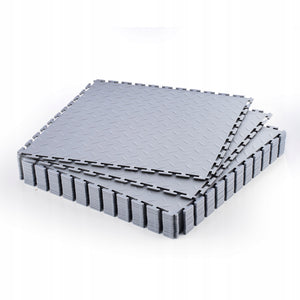 HEAVY-DUTY VEVOR PVC GARAGE FLOOR TILES 16 PCS 513X513X5MM NON-SLIP FOR