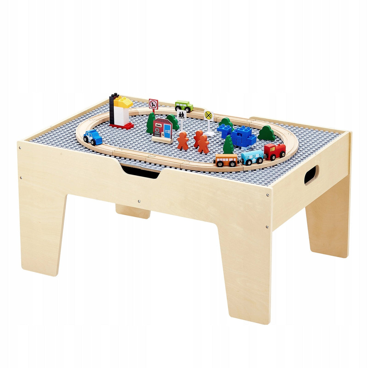 VEVOR ACTIVITY TABLE WITH 290 BLOCKS AND 30-PIECE WOODEN SET