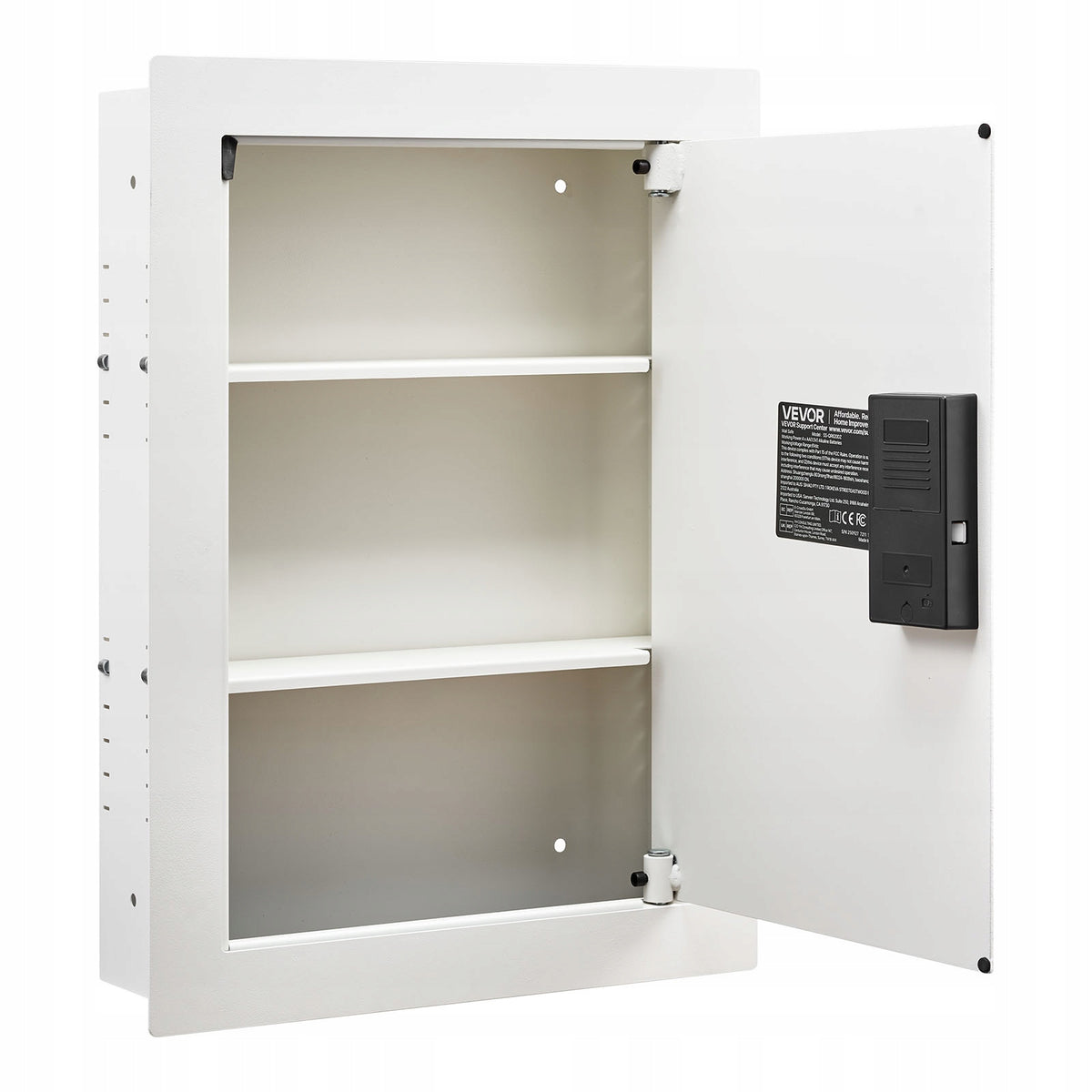 VEVOR 22 INCH WALL SAFE STRONG LOCK PASSWORD CARD KEY ADJUSTABLE SHELVES