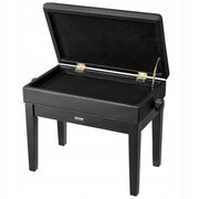 VEVOR ADJUSTABLE PIANO BENCH WITH STORAGE AND CUSHION 56X34X49 CM