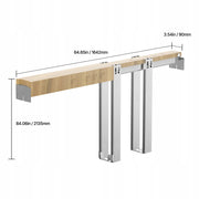 VEVOR SLIDING DOOR FRAME KIT 610-813MM SOFT CLOSE STEEL