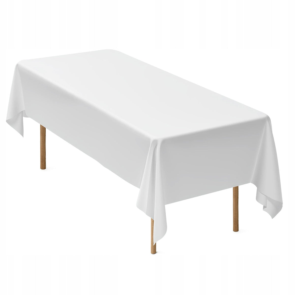 VEVOR 10-PACK POLYESTER TABLECLOTHS 1524X2591 MM WHITE REUSABLE