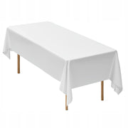 VEVOR 10-PACK POLYESTER TABLECLOTHS 1524X2591 MM WHITE REUSABLE