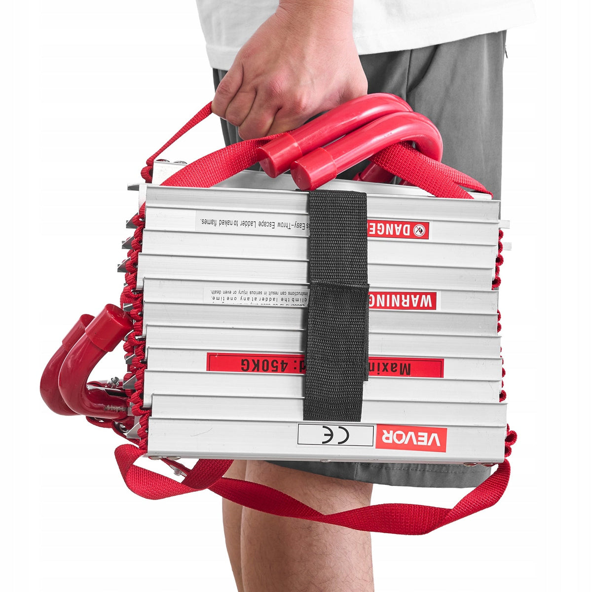 VEVOR 7.62 M EVACUATION LADDER LIGHTWEIGHT ALUMINUM STRONG 453 KG