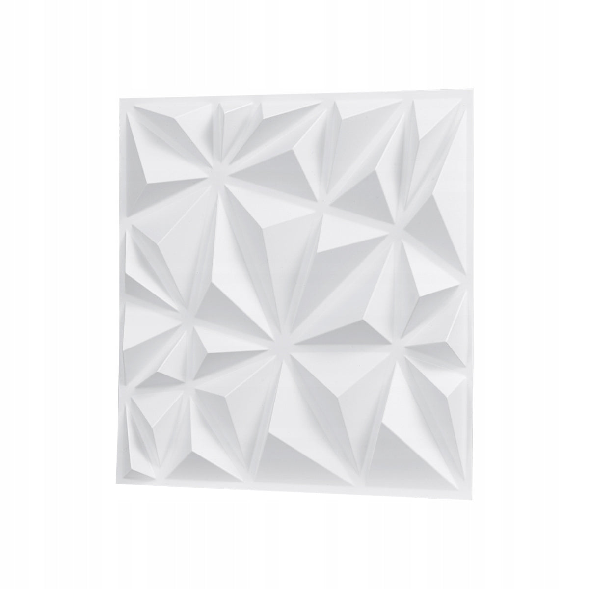 SET OF 33 VEVOR 3D WALL PANELS 30X30 CM PVC DIAMOND MATTE WHITE