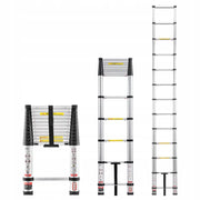 VEVOR 3740 MM TELESCOPIC LADDER, FOLDABLE ALUMINIUM, STRONG, 150 KG