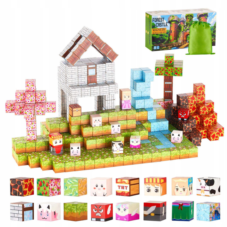 VEVOR 150-Piece Magnetic Building Blocks Premium Forest Set