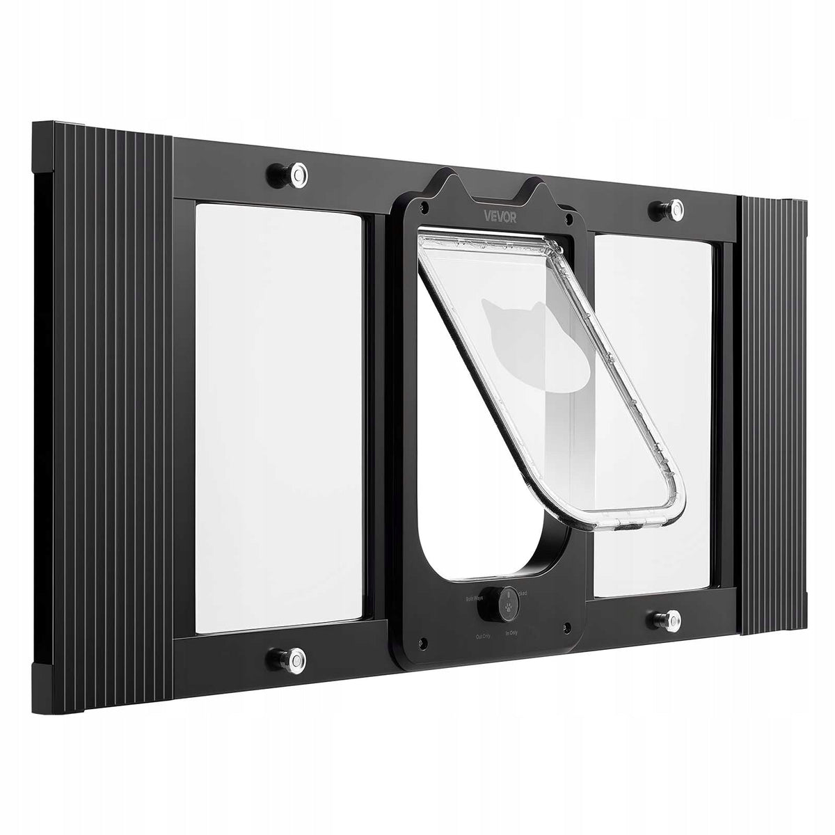 VEVOR ADJUSTABLE CAT FLAP 787-914MM ALUMINUM BLACK STRONG