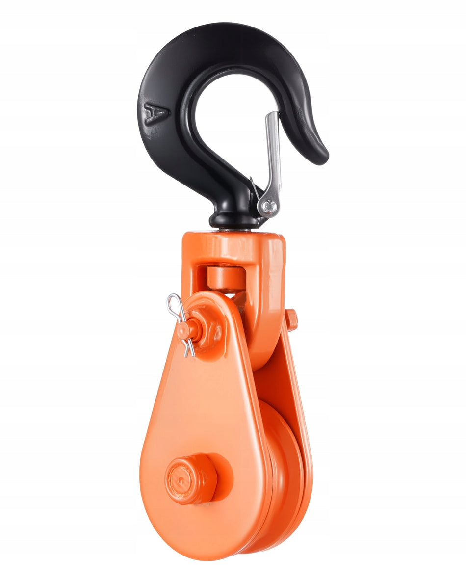 VEVOR 2T PULLEY WITH SWIVEL HOOK FOREST WINCH STEEL ROPE