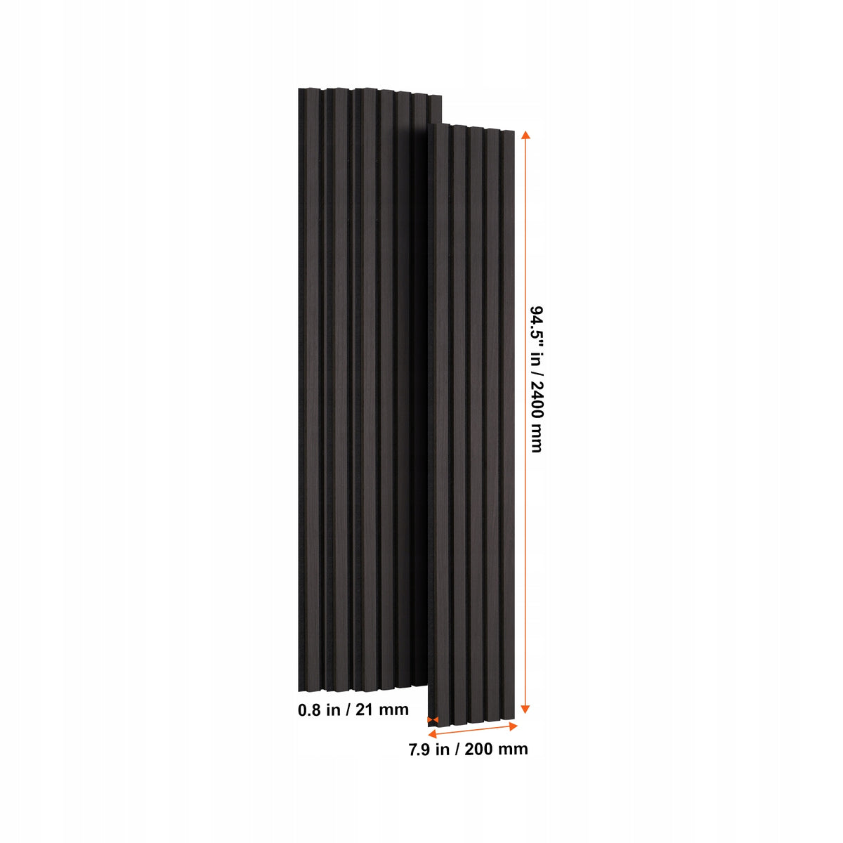 VEVOR PROFESSIONAL ACOUSTIC PANELS 2400X200MM WALL PANELS BLACK OAK
