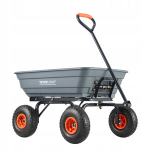 VEVOR GARDEN CART HEAVY DUTY 270KG LARGE 10 INCH WHEELS EASY ASSEMBLY