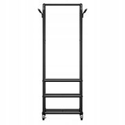 PROFESSIONAL VEVOR CLOTHES RACK ON WHEELS WITH RAIL AND 3 SHELVES