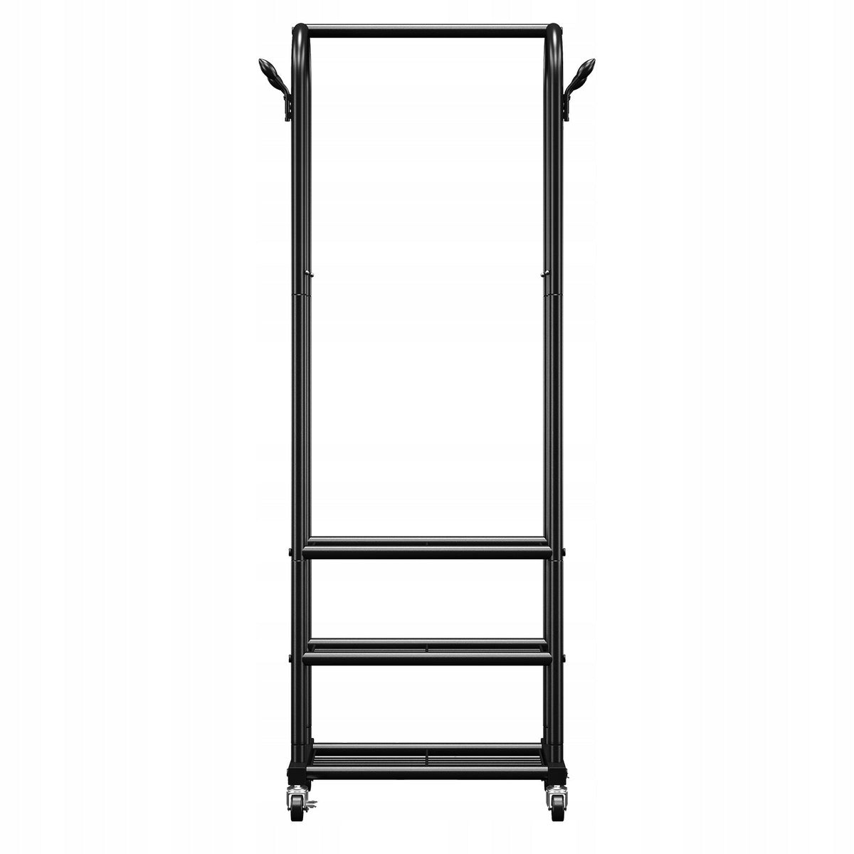PROFESSIONAL VEVOR CLOTHES RACK ON WHEELS WITH RAIL AND 3 SHELVES