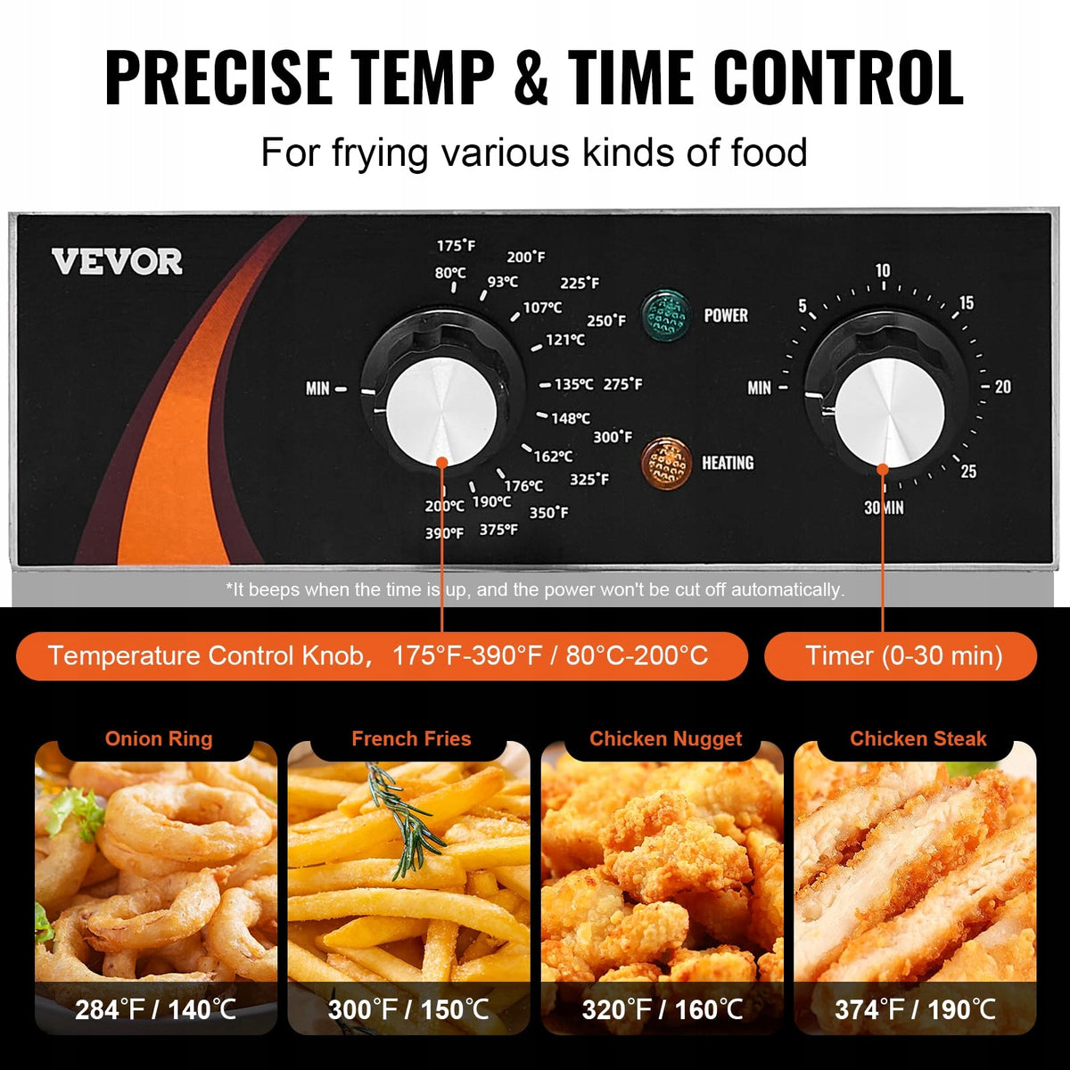 VEVOR 3000W 5.9L ELECTRIC DEEP FRYER STAINLESS STEEL PROFESSIONAL BASKET