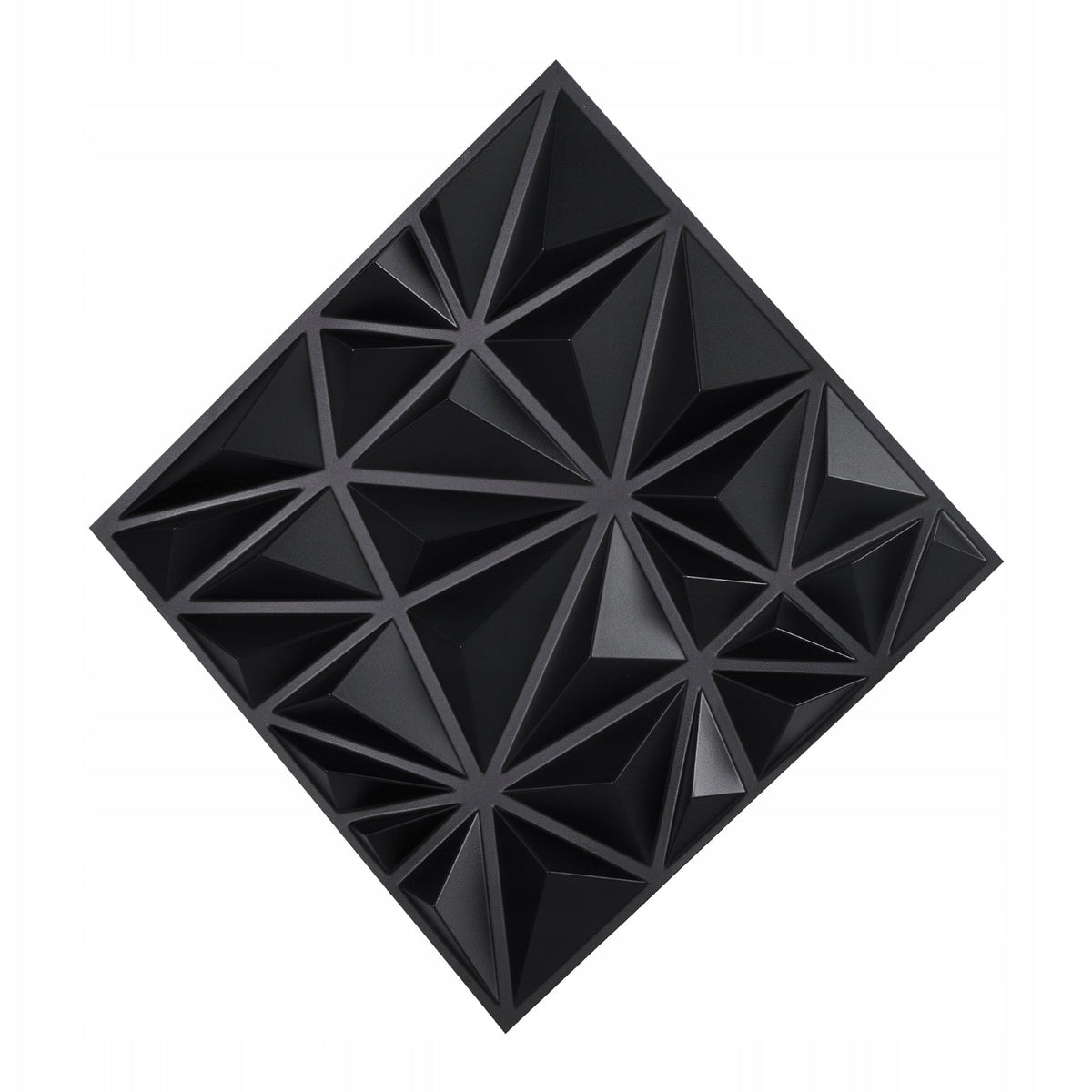 VEVOR 3D WALL PANELS 33 PCS 30X30 CM PVC DIAMOND MATTE BLACK PREMIUM