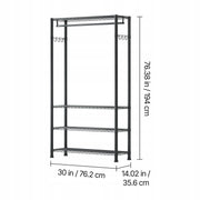 VEVOR CLOTHES RACK ADJUSTABLE CARBON STEEL 227 KG HEAVY-DUTY