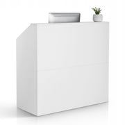 VEVOR PROFESSIONAL RECEPTION DESK WHITE MDF CASH WRAP COUNTER 118X50X111 CM