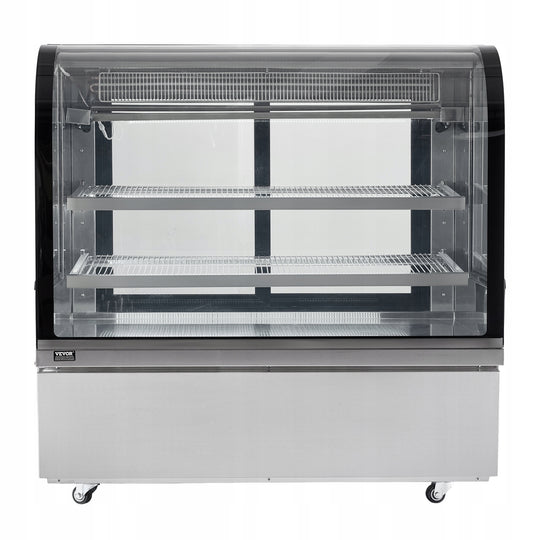VEVOR CAKE DISPLAY REFRIGERATOR 505L 2-TIER COMMERCIAL LED STAINLESS STEEL