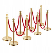 VEVOR PROFESSIONAL CROWD CONTROL STANCHIONS 8 PCS WITH 6 RED ROPES
