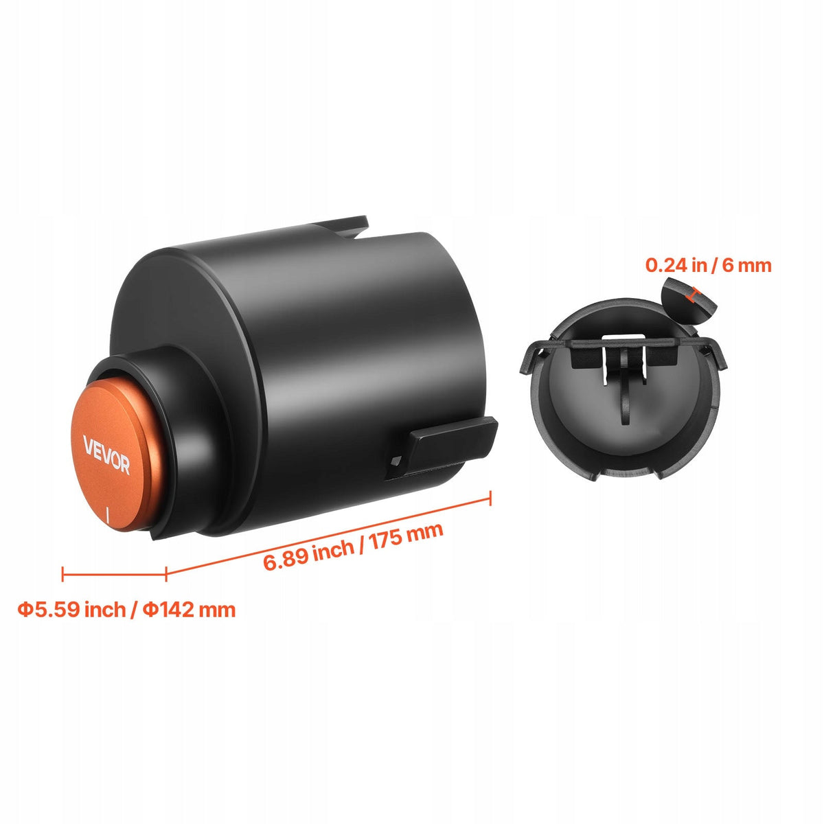 VEVOR SOLID TRAILER HITCH LOCK 58.7MM STEEL ANTI-THEFT