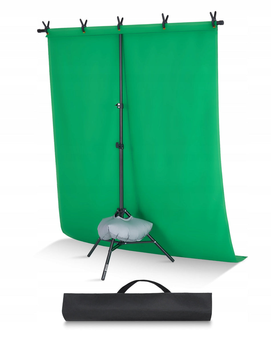 VEVOR ADJUSTABLE BACKGROUND STAND 154X198 CM GREEN SCREEN PROFESSIONAL KIT