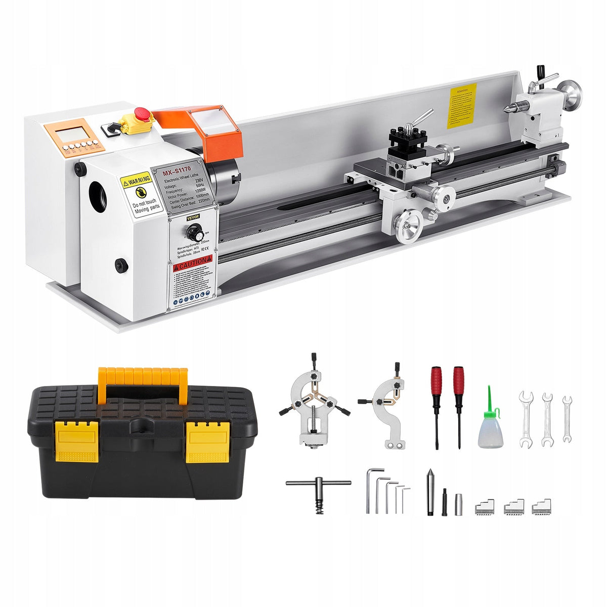 VEVOR METAL LATHE 220X1000 MM AUTOMATIC FEED 1250W BRUSHLESS