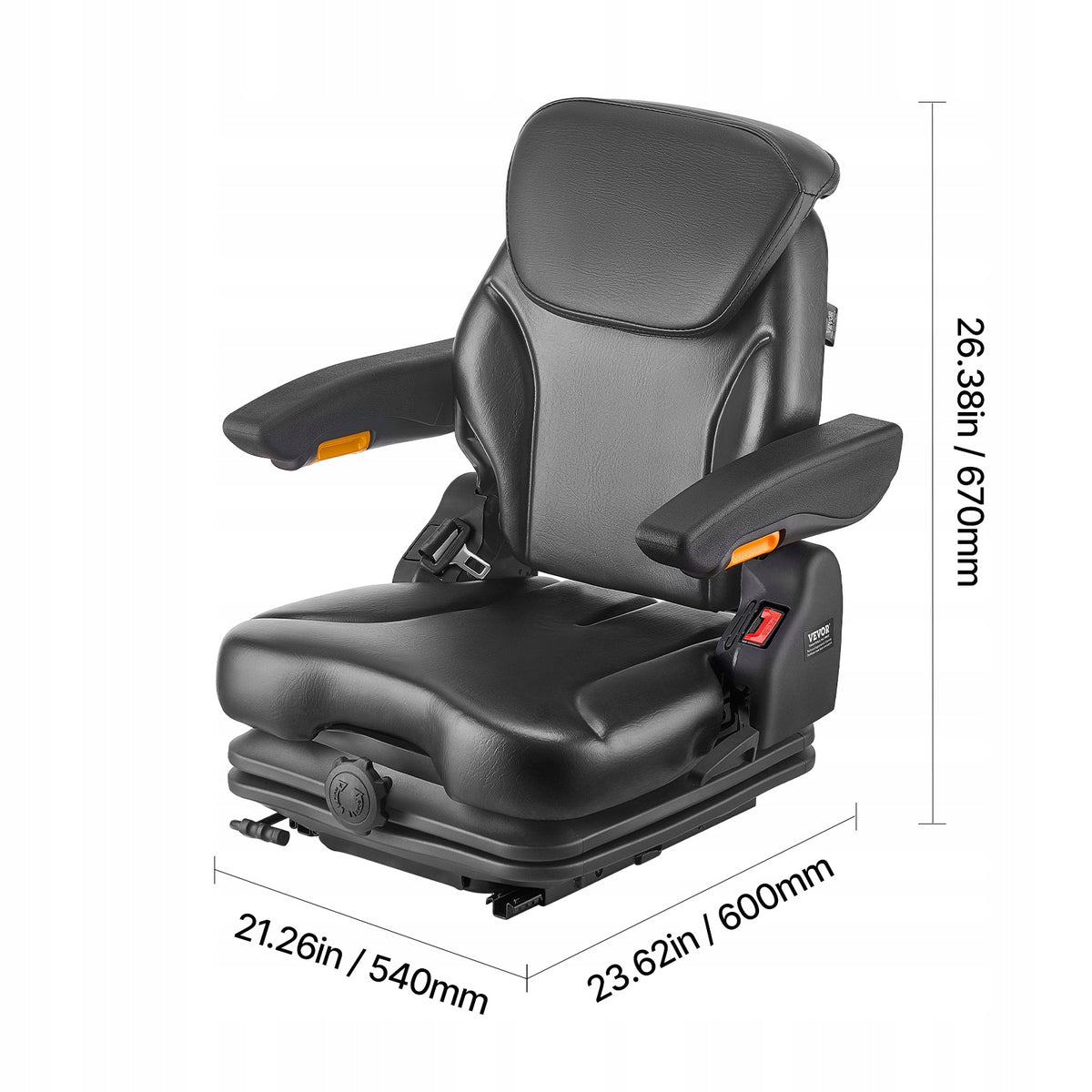 VEVOR UNIVERSAL FORKLIFT SEAT ADJUSTABLE COMFORTABLE