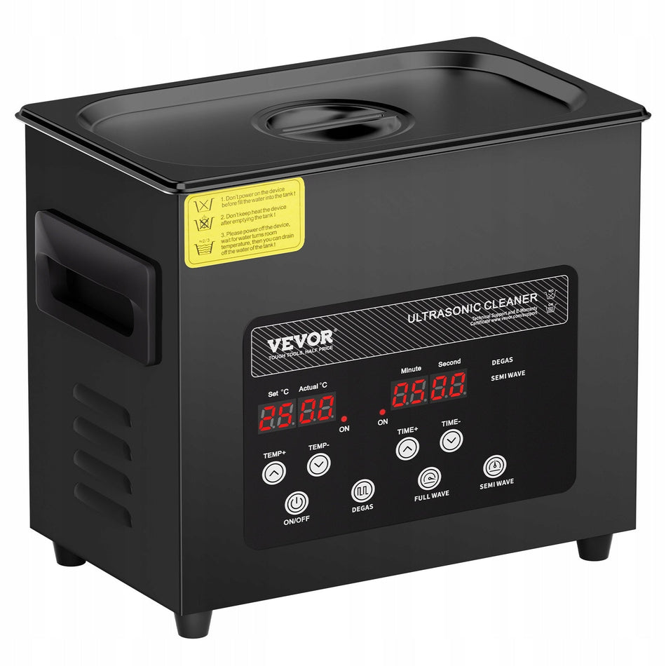 VEVOR ULTRASONIC CLEANER 3L 120W DIGITAL TIMER HEATER