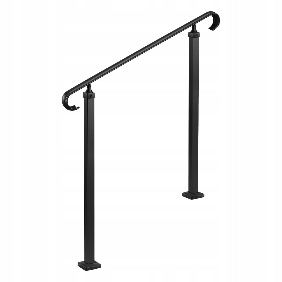 VEVOR STAIR RAILING ADJUSTABLE FOR 2-3 STEPS STRONG STEEL MATTE BLACK