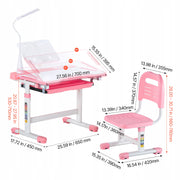VEVOR KIDS DESK SET ADJUSTABLE ERGONOMIC DESK & CHAIR
