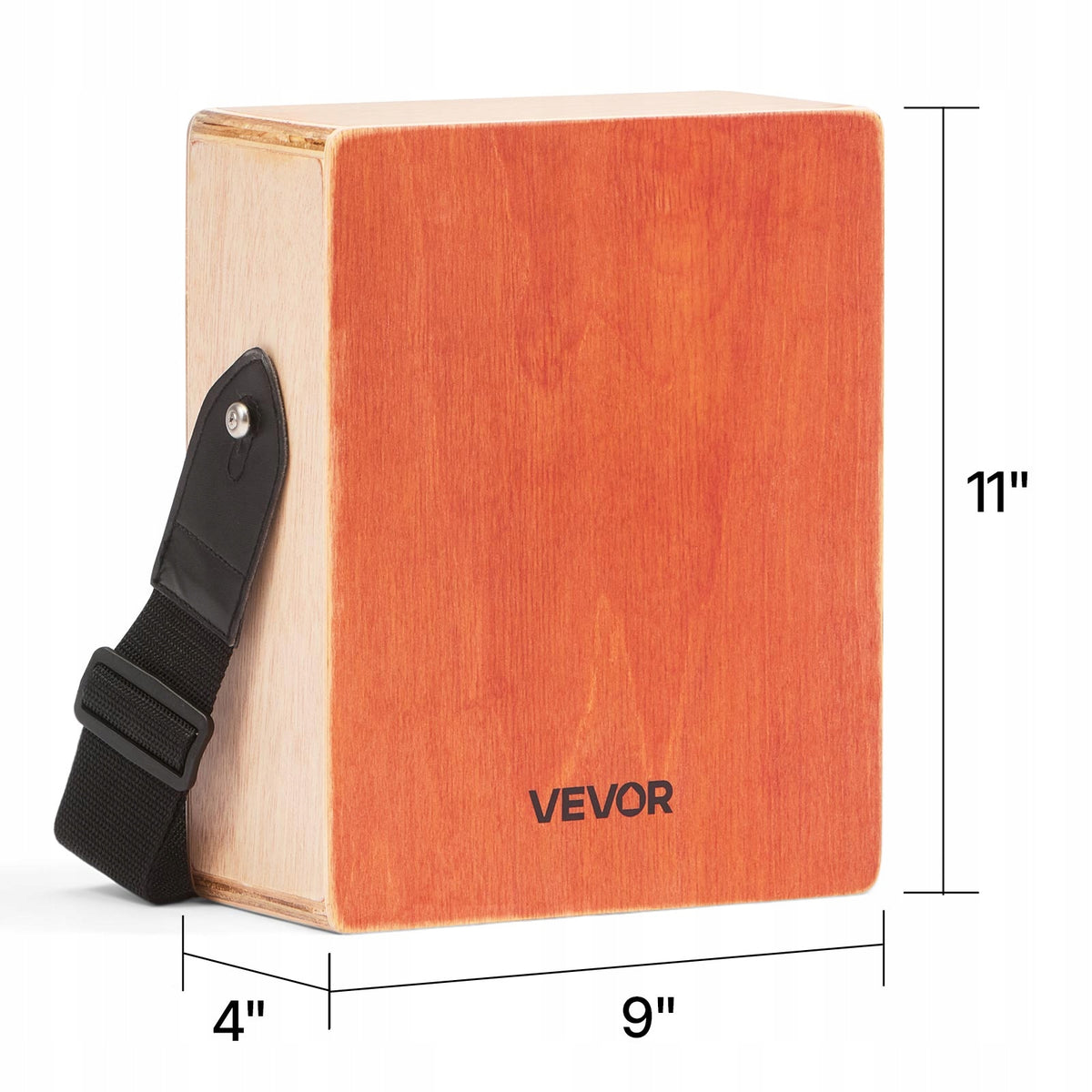 VEVOR CAJON BOX DRUM LIGHTWEIGHT WOODEN DRUM WITH ADJUSTABLE STRINGS