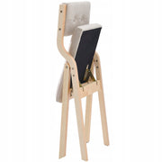VEVOR FOLDING GARDEN CHAIR WITH CUSHION WOODEN FRAME SET OF 2