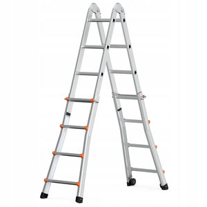 VEVOR A-FRAME PROFESSIONAL TELESCOPIC LADDER 4.5M ALUMINUM HEAVY DUTY