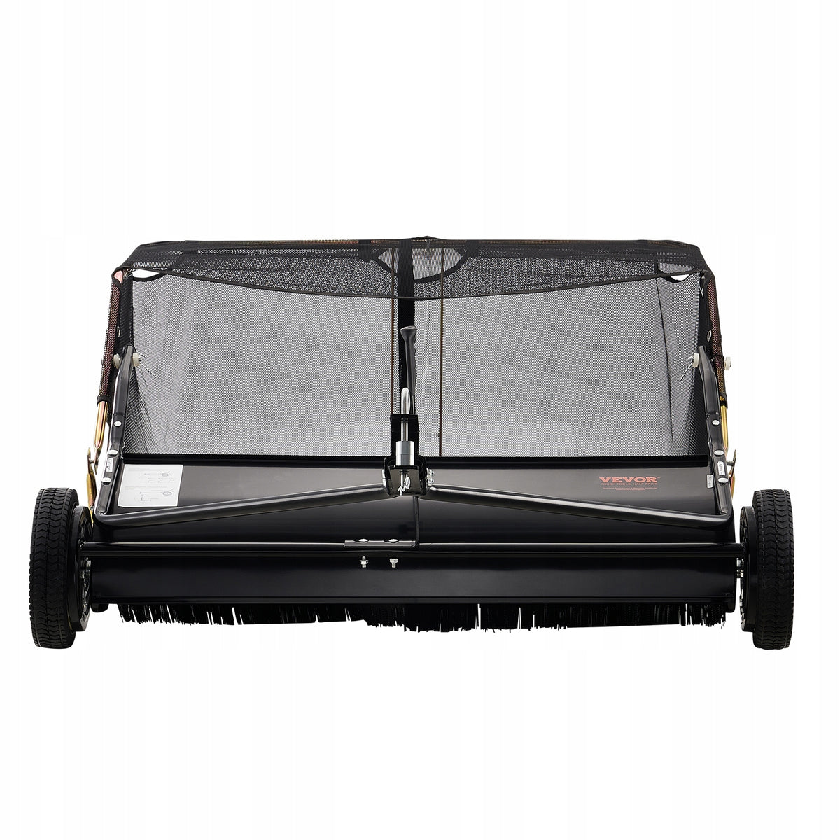 VEVOR 42 INCH TOW BEHIND LAWN SWEEPER 12 CU.FT ADJUSTABLE HEIGHT