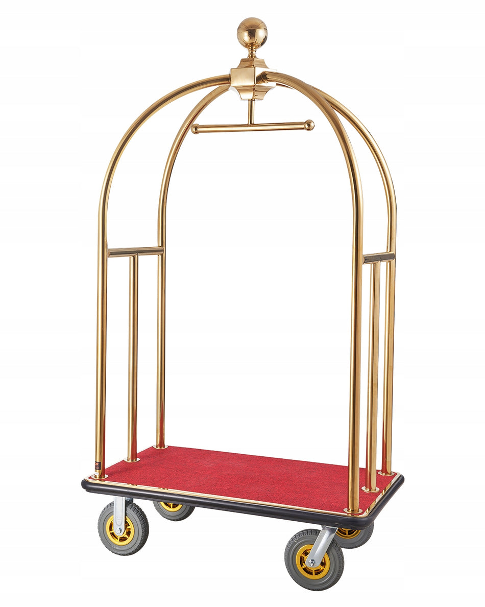 VEVOR HOTEL LUGGAGE TROLLEY 680 KG CAPACITY STURDY STAINLESS STEEL 8 INCH