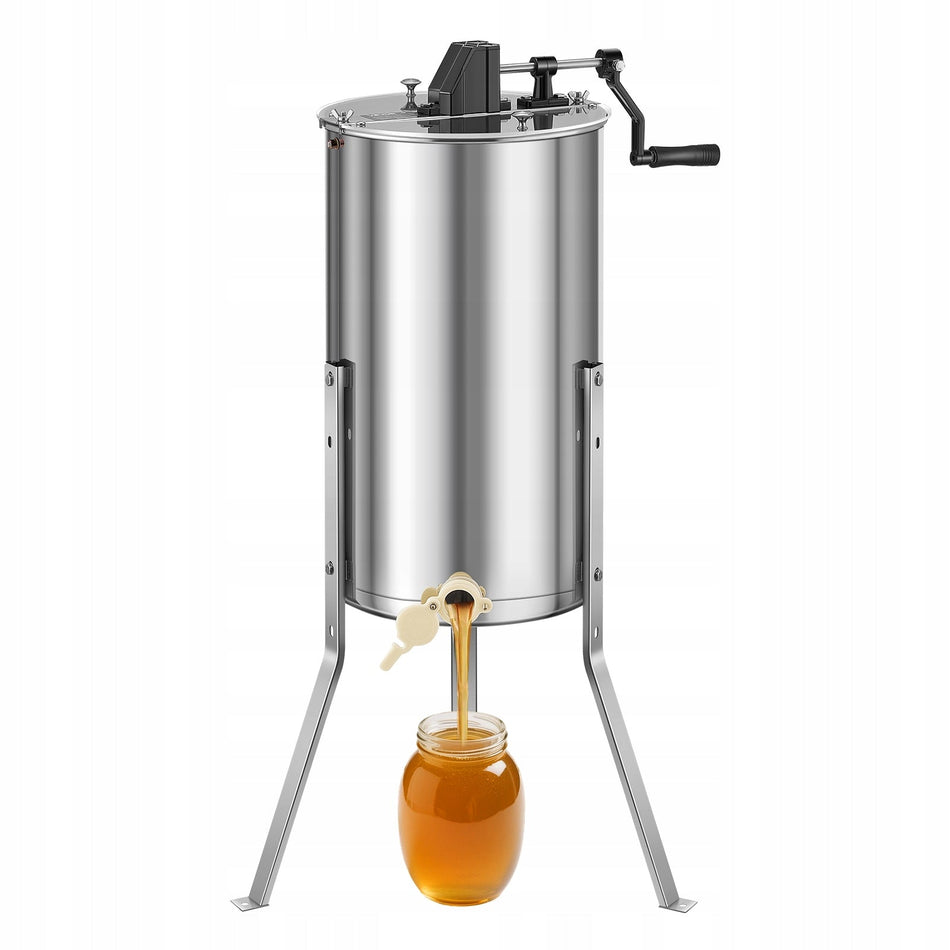 PROFESSIONAL VEVOR HONEY EXTRACTOR 2 FRAMES MANUAL STAINLESS STEEL TRANSPARENT