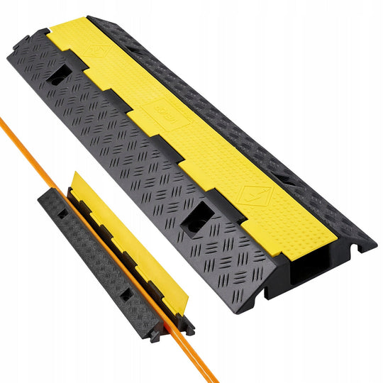 VEVOR CABLE PROTECTOR 1000 MM HEAVY DUTY RUBBER 1-CHANNEL CABLE COVER LOAD CAPACITY