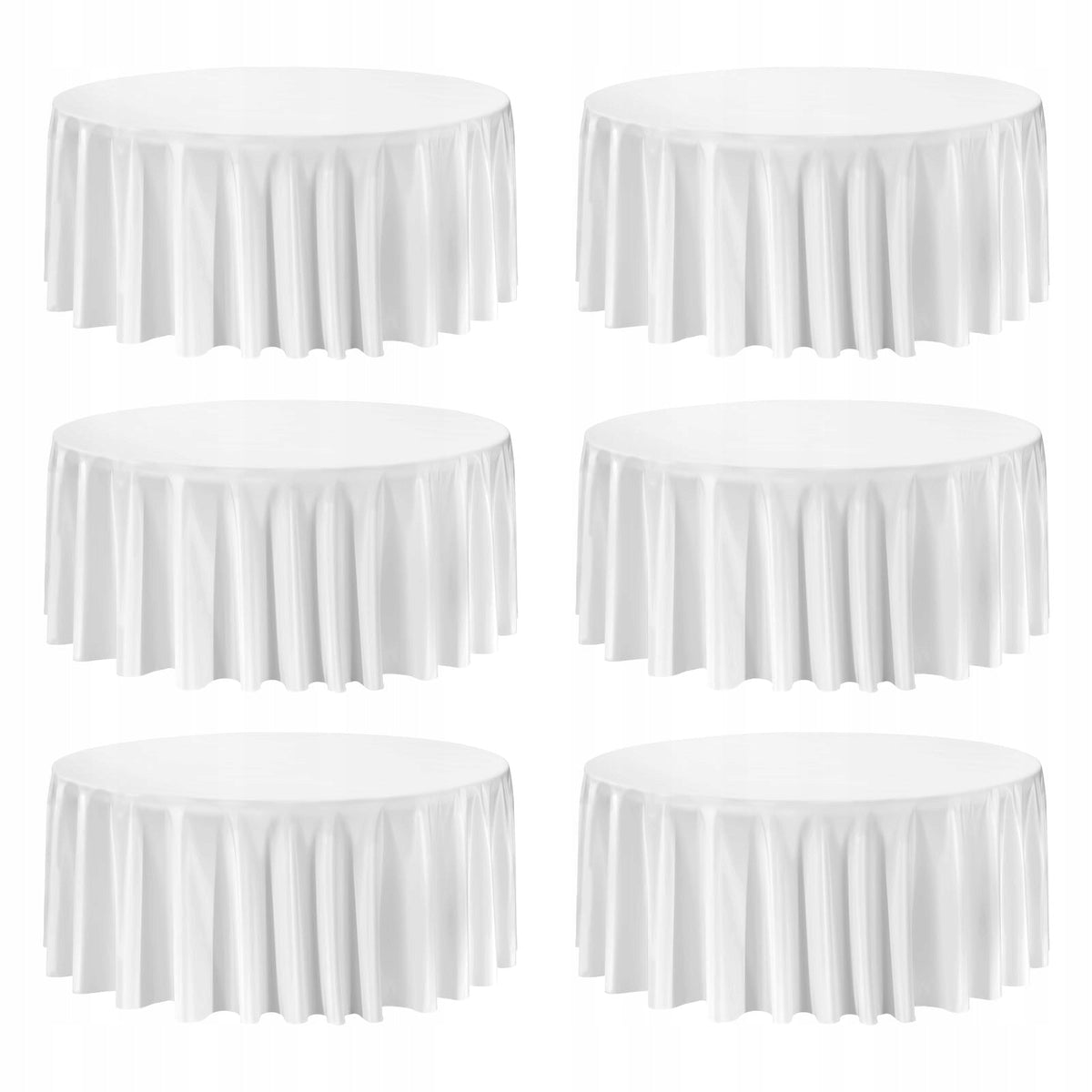 VEVOR 6 PCS ROUND TABLECLOTHS 3352 MM POLYESTER STRONG WRINKLE-FREE