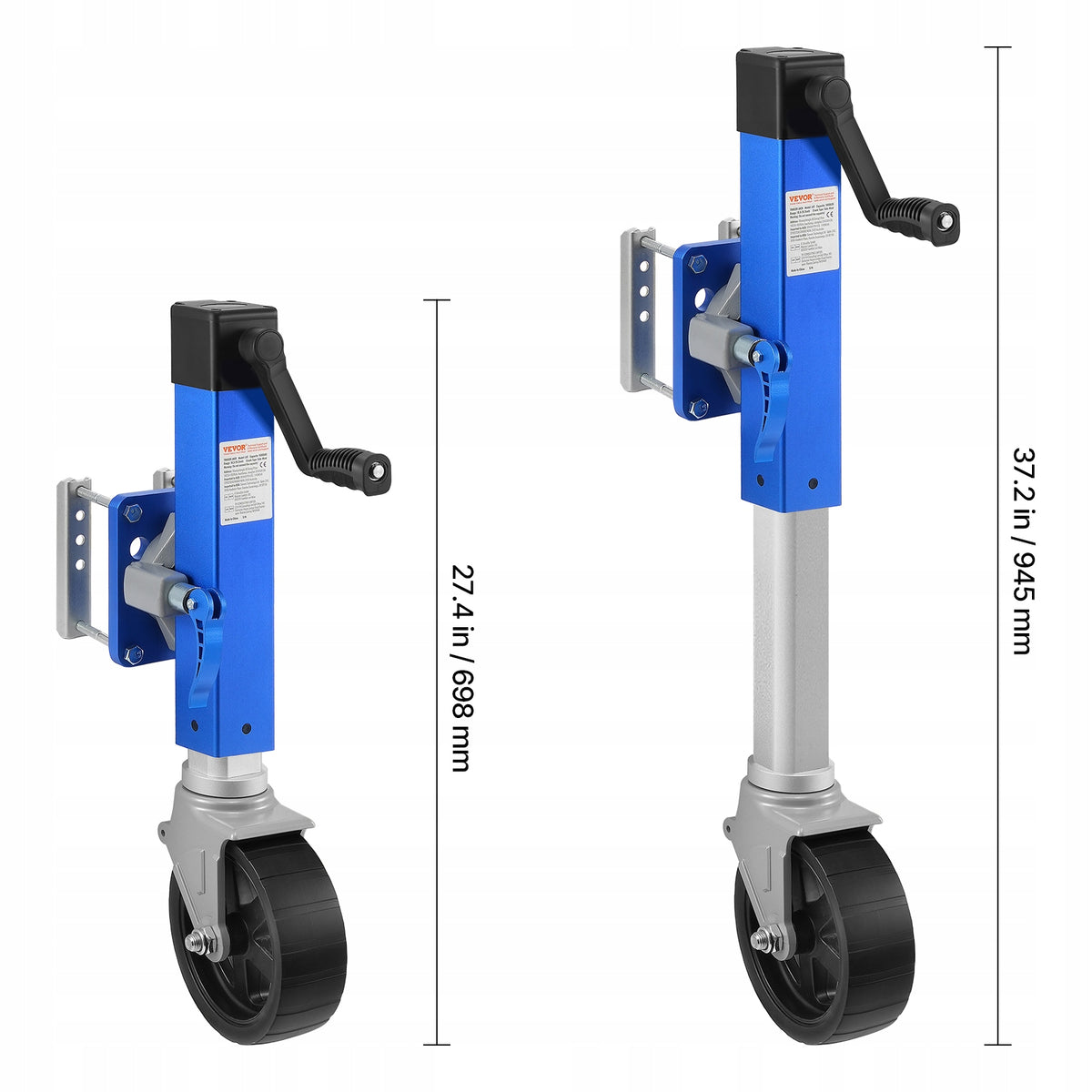 VEVOR 725 KG SWIVEL TRAILER JACK PP WHEEL ERGONOMIC HANDLE