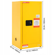 VEVOR 16-GALLON FLAMMABLE LIQUID SAFETY CABINET 460X460X900MM