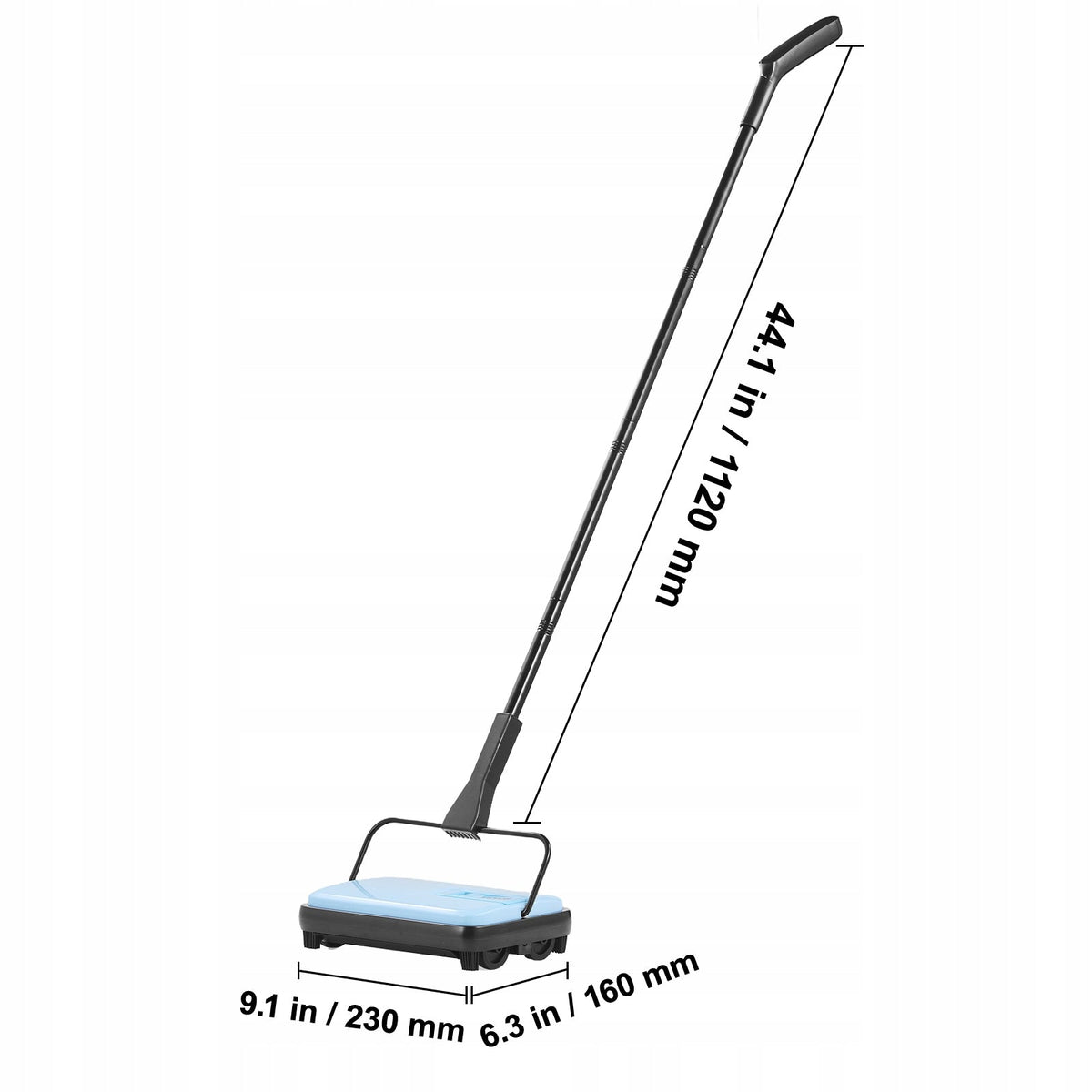 VEVOR MANUAL CARPET SWEEPER WITH 300ML CONTAINER 180 ROTATING