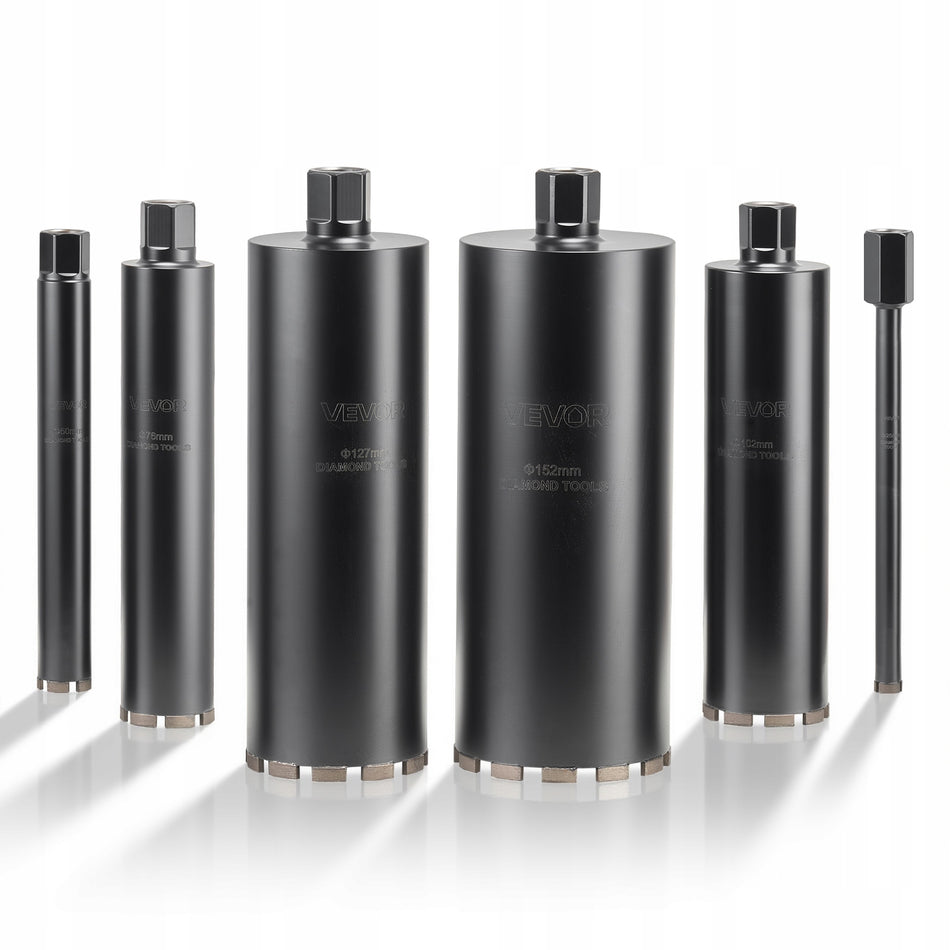 VEVOR PROFESSIONAL CORE DRILL SET, 6 PIECES, 25.4-152.4MM
