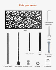 VEVOR 3-PIECE METAL FIREPLACE SCREEN 120X50.8X183 CM BLACK STURDY SCREEN