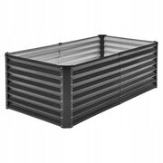 VEVOR 180X90X60 CM METAL RAISED GARDEN BED GALVANIZED SOLID PLANTER
