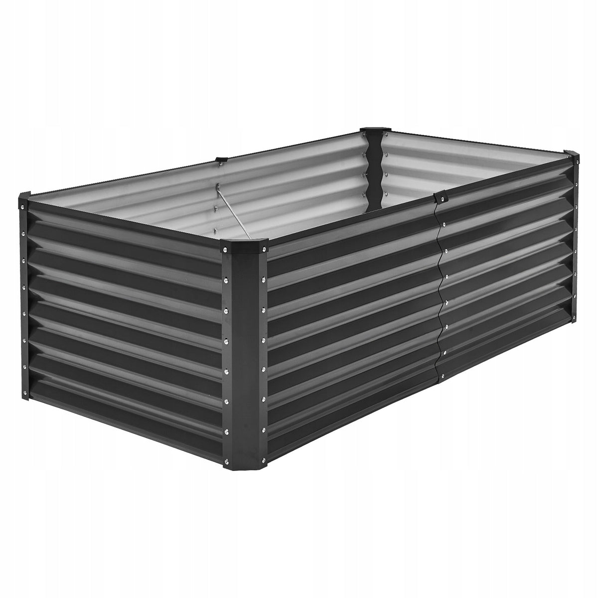 VEVOR 180X90X60 CM METAL RAISED GARDEN BED GALVANIZED SOLID PLANTER