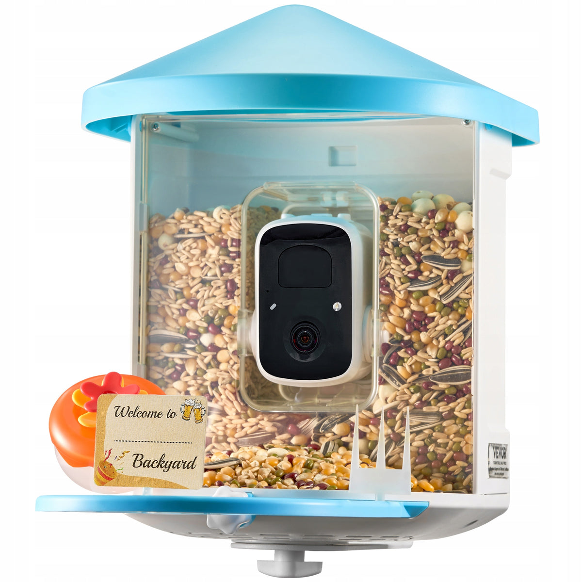 VEVOR SMART BIRD FEEDER WITH 2K HD CAMERA AI RECOGNITION