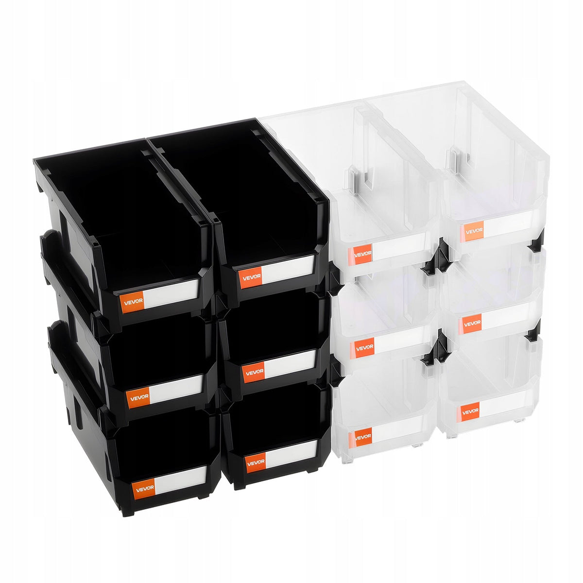 VEVOR STACKING BOXES 12 PCS 377X215X180 MM STRONG AND PRACTICAL