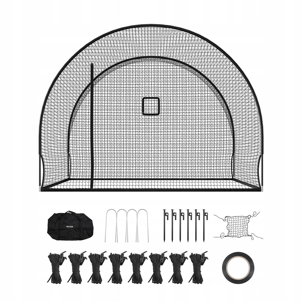 VEVOR 366X310X233 CM PROFESSIONAL HEAVY-DUTY BASEBALL BATTING CAGE NET