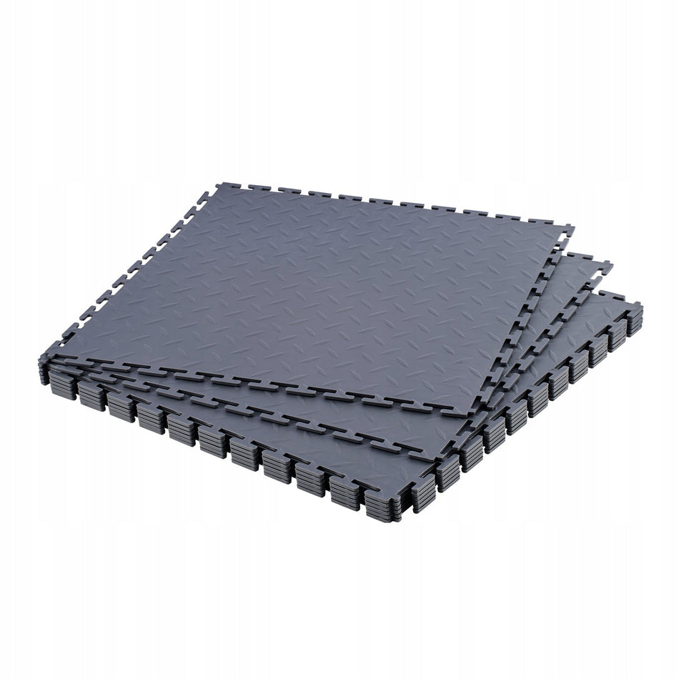VEVOR PVC GARAGE FLOOR TILES 8 PCS 513X513X5MM NON-SLIP MATTING